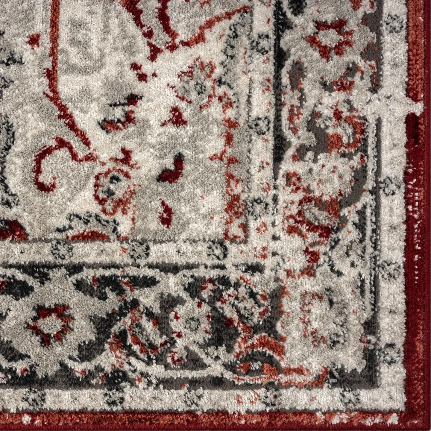 LUXE WEAVERS Moroccan Floral Vintage Red 8x10 Area Rug
