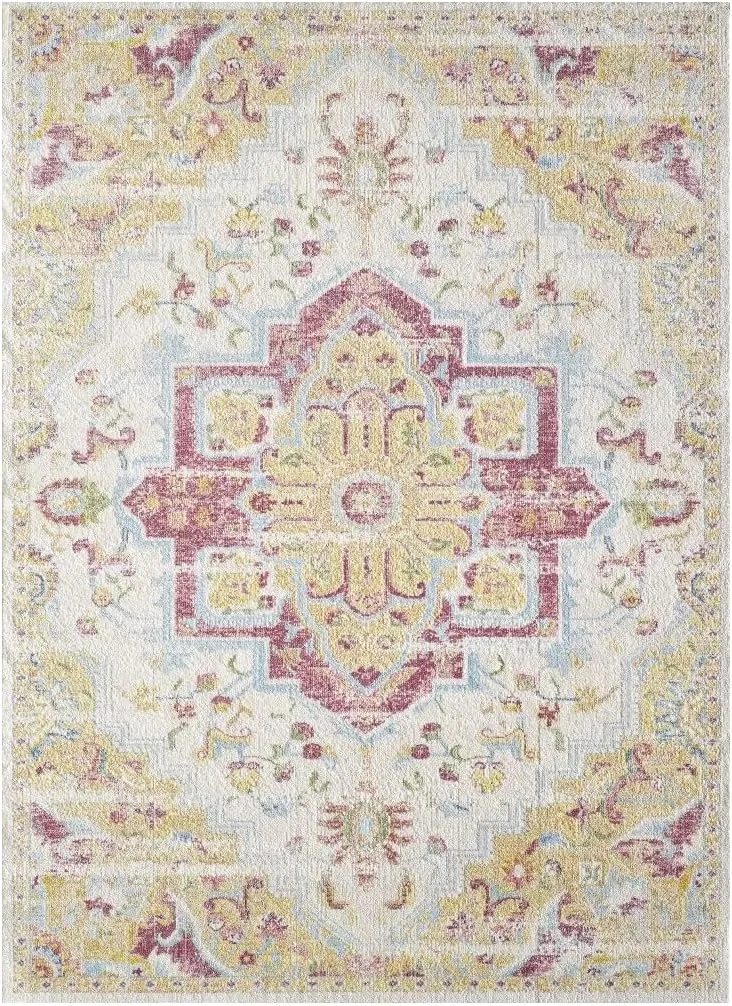 LUXE WEAVERS Nuvola Oriental Pink 8x10 Area Rug 8830