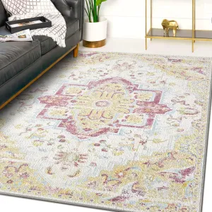 LUXE WEAVERS Nuvola Oriental Pink 8x10 Area Rug 8830