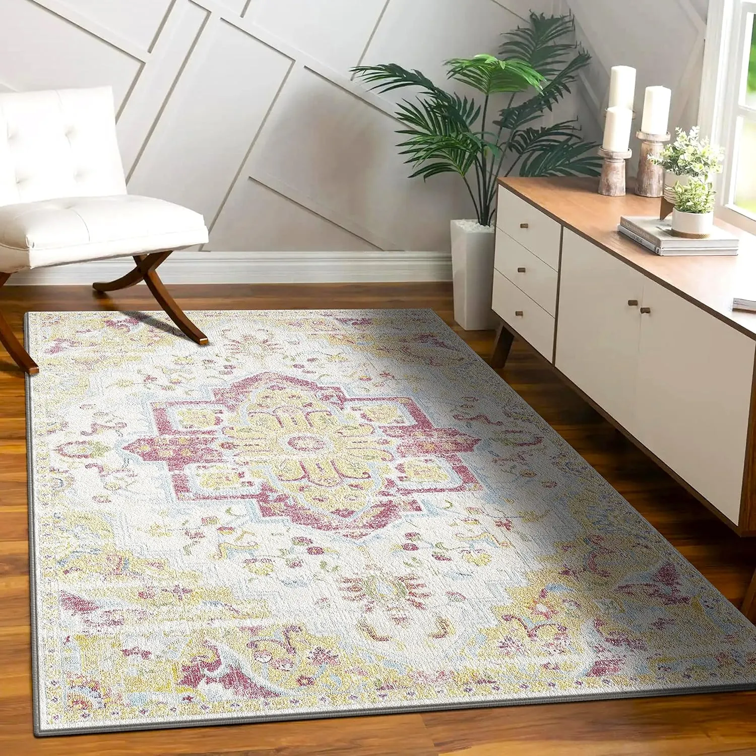 LUXE WEAVERS Nuvola Oriental Pink 8x10 Area Rug 8830