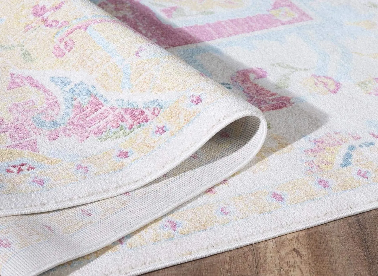LUXE WEAVERS Nuvola Oriental Pink 8x10 Area Rug 8830
