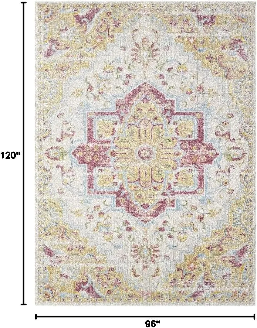 LUXE WEAVERS Nuvola Oriental Pink 8x10 Area Rug 8830