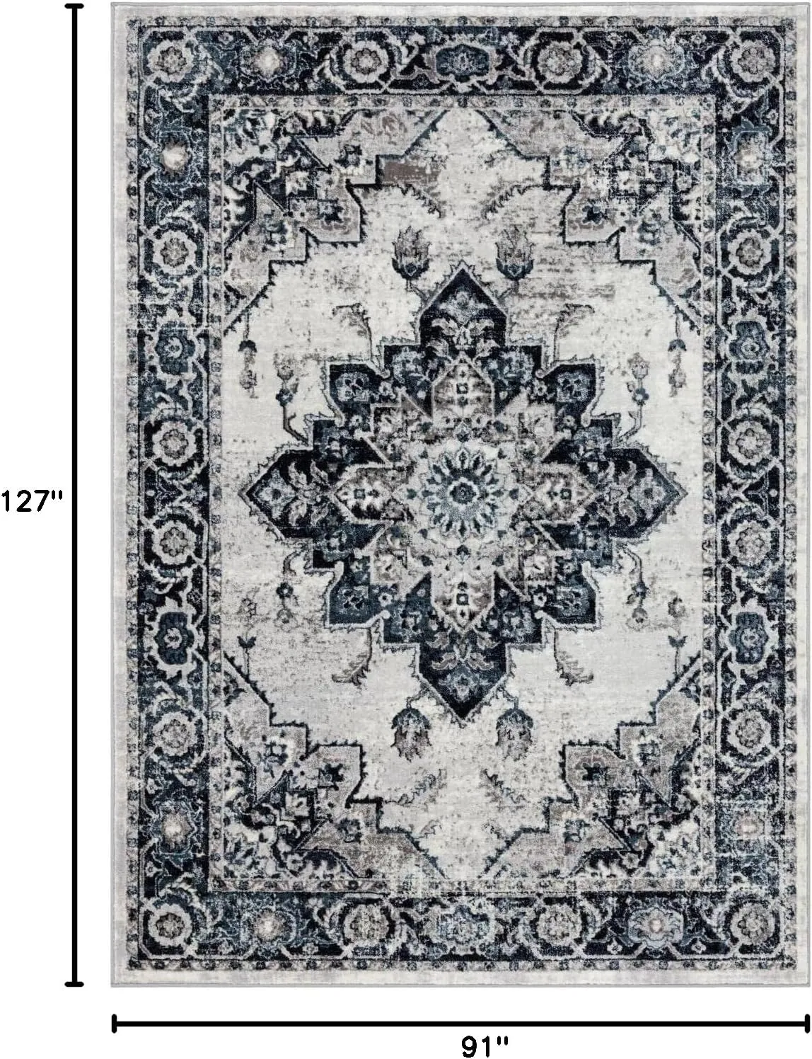 LUXE WEAVERS Oriental Blue 8x10 Area Rug