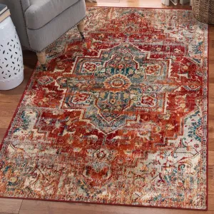 LUXE WEAVERS Vintage Moroccan Area Rug, Red 8x10