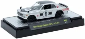 M2 Machines 32600-R85 24-76 1:64 Scale Detroit Muscle Silver 1971 Skyline GT-R