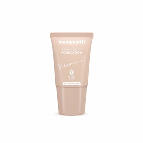 Mamaearth Glow Serum Foundation Gel Mini Tube With Vitamin C & Turmeric For 12Hr Long Stay, 18ml - 01 Ivory Glow, 2X Instant Glow, Luminous Finish For All Skin Type