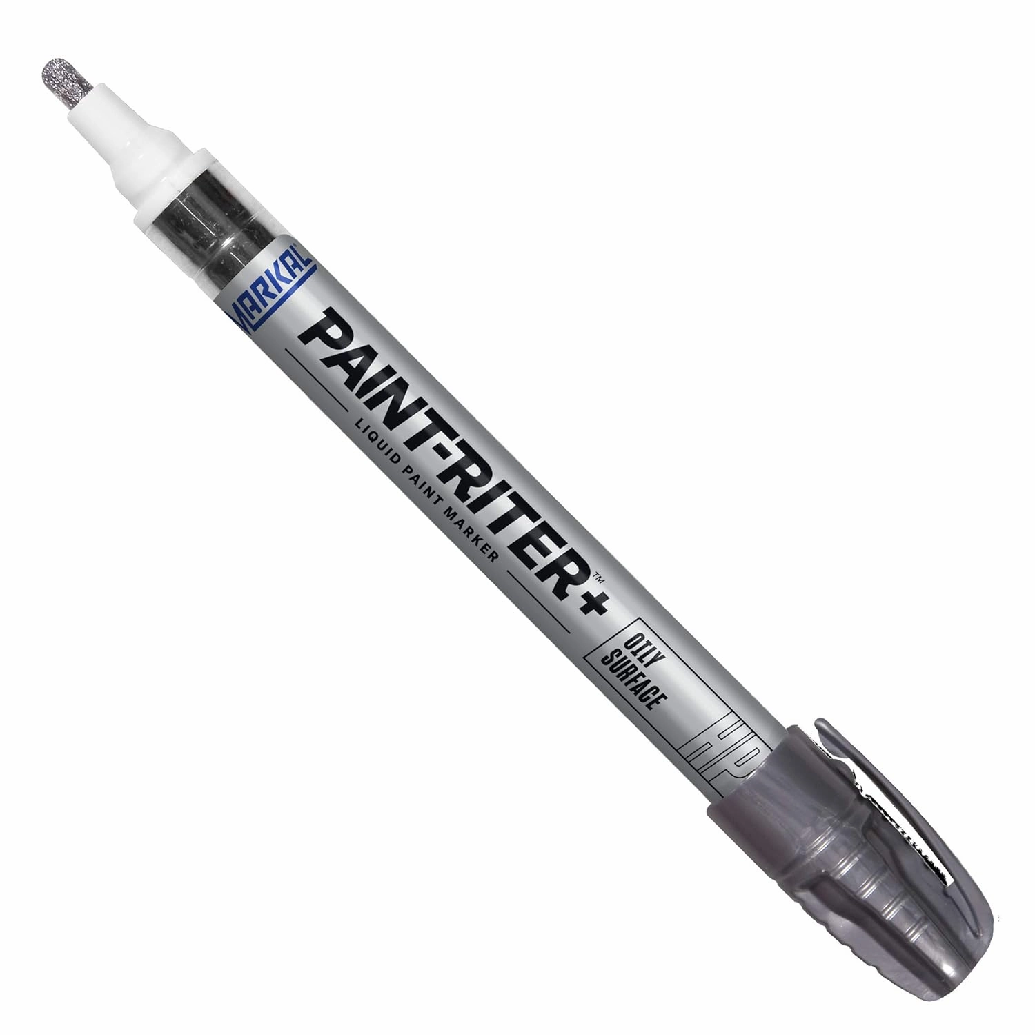 Markal 96967 Paint-Riter  Oily Surface Liquid Paint Marker, Versatile Surface Compatibility, Bold Mark Size 1.8", Silver 12-Pack
