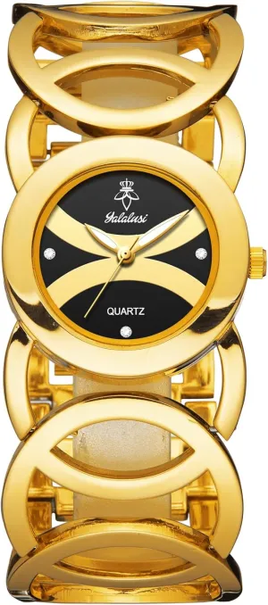 MASTOP Womens Bracelet Watch – Round Dial Silver Gold Quartz Wristwatch for Women, Waterproof Vintage Elegant Large Face Dainty Fashion Luxury Cute Gold and Silver Watches for Women