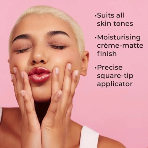 MCoBeauty Matte Luxe Lipstick, Cheeky Chat, Velvety Matte Finish for Bold Lips, Vegan, Cruelty Free Cosmetics
