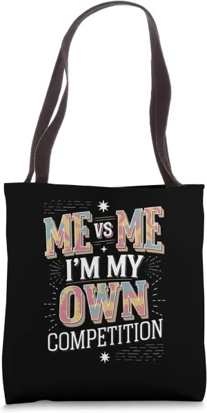 Me vs Me Motivational Mindset Design Tote Bag