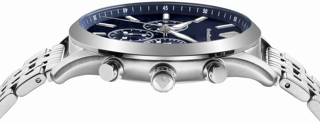 Men’s Luxury Watch PR2320 – Silver Stainless Steel Quartz, 44mm, 5ATM Water Resistant, Scratch-Resistant Sapphire Crystal Glass