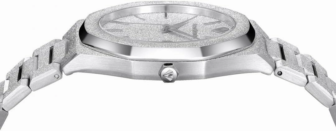 Men’s Luxury Watch PR5691 – Silver Frosted Stainless Steel Japanese Quartz, 41mm, 5ATM Water Resistant, Scratch-Resistant Sapphire Crystal Glass, Elegant Dress Watch for Men, Reloj para Hombres