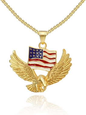 Men's Necklace Stainless Steel Chain 14K Gold Plated Pendant Necklace Religious Charm Iced-out Bling Necklace Punk Fashion Rocker Cool Biker Male Jewelry for Women Unisex