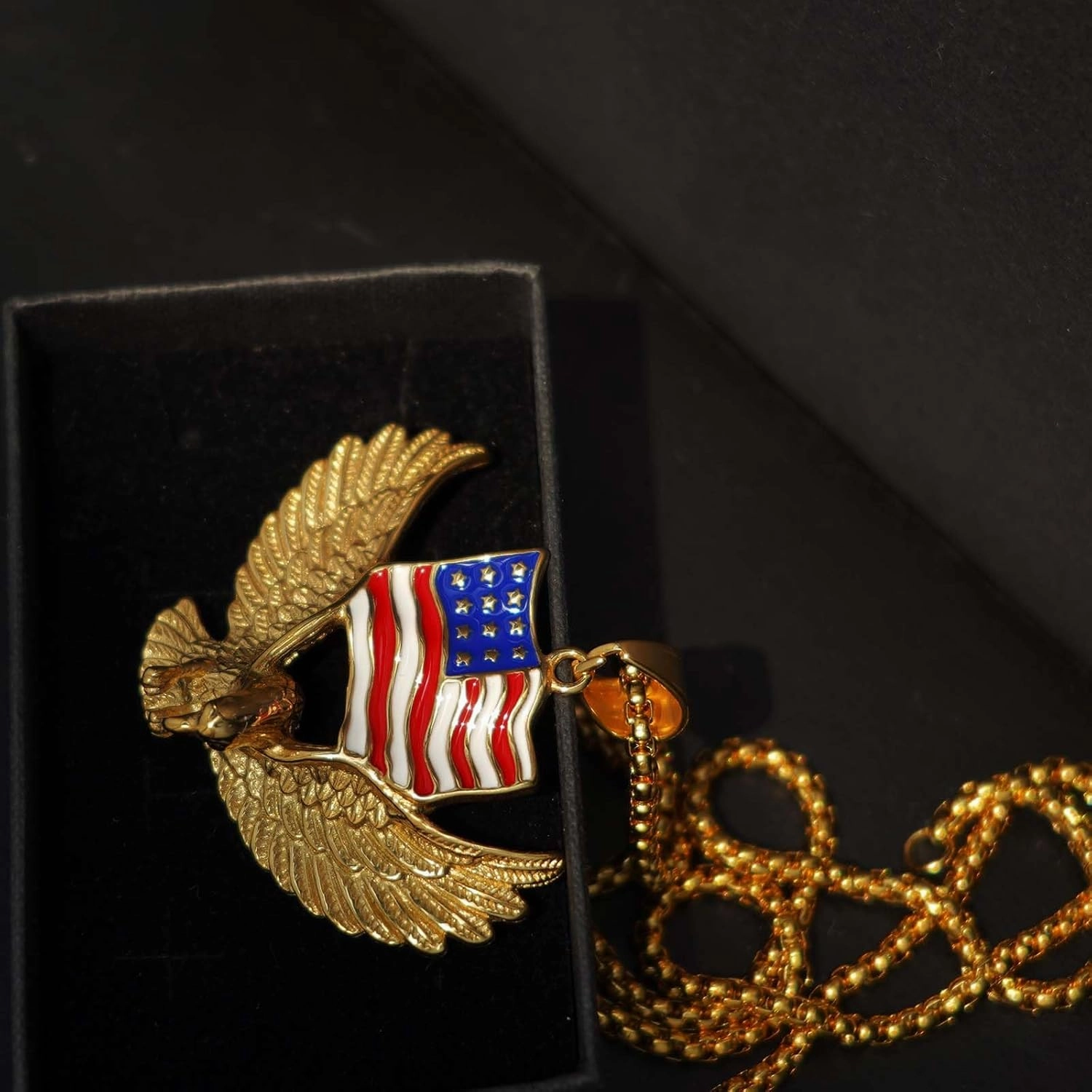 Men's Necklace Stainless Steel Chain 14K Gold Plated Pendant Necklace Religious Charm Iced-out Bling Necklace Punk Fashion Rocker Cool Biker Male Jewelry for Women Unisex