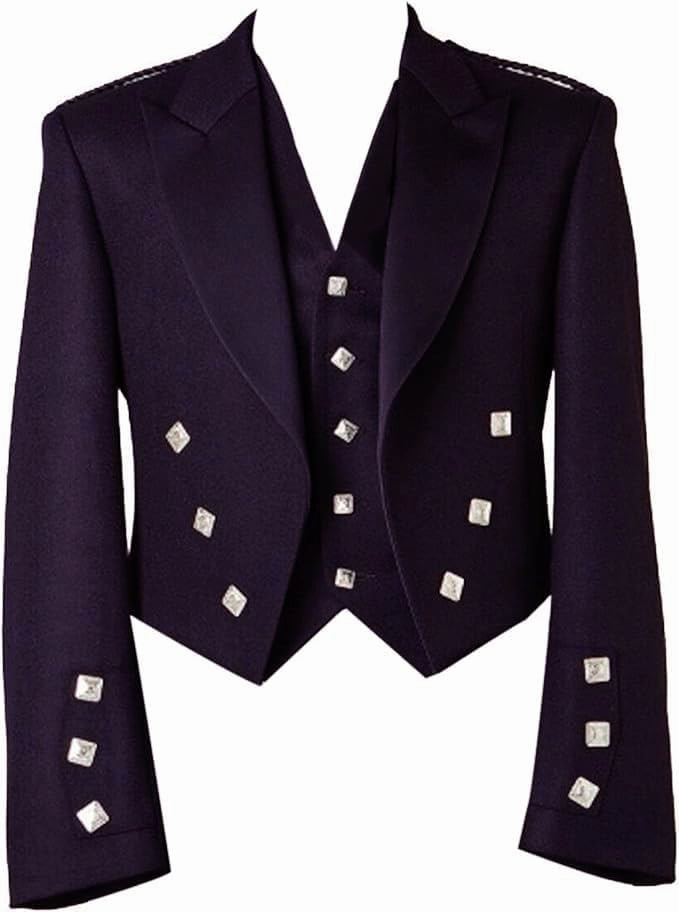Men’s Scottish Prince Charlie Jacket and Waistcoat – Traditional Scottish Highland Formal Wear