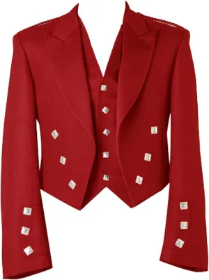 Men’s Prince Charlie Jacket & Vest – Classic Scottish Highland Dress Formal Kilt Jacket