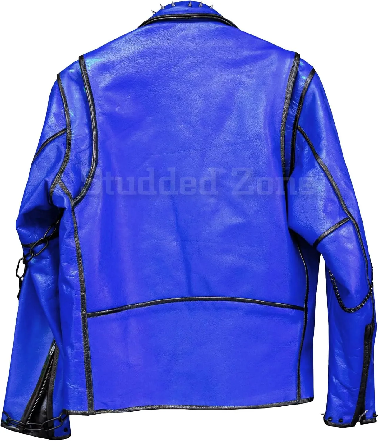 Men's Punk Rock Studded Spiked Leather Biker Jacket- Rider Vinatge Multicolor Brando Style Motorcycle Gothic Jacket