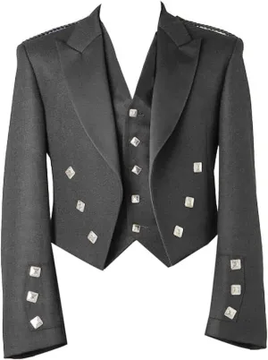 Men's Traditional Scottish Prince Charlie Jacket, Waistcoat Highland Dress for Weddings