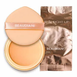 Mesh tight up cushion foundation 02 refill, light/medium beige, Korean compact foundation, natural coverage, glow, sweat proof makeup, long lasting, all skin type