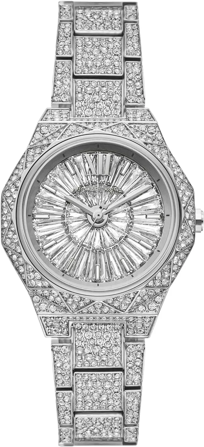 Michael Kors Raquel Women's Watch, Stainless Steel and Pavé Crystal Watch for Women