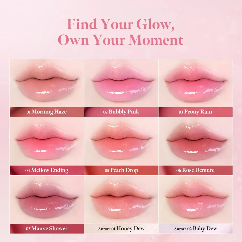 MILKTOUCH Dew Stain Sheer Lip Gloss (03 Peony Rain, 0.14 Fl Oz (Pack of 1))