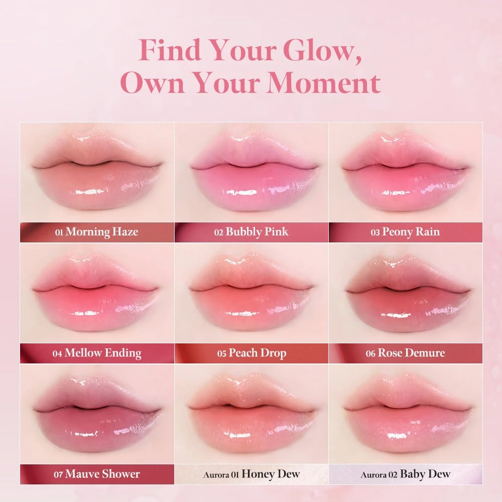 MILKTOUCH Dew Stain Sheer Lip Gloss (01 Morning Haze, 0.14 Fl Oz (Pack of 1))