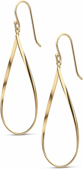 MILLA Teardrop Earrings - Designer Silver Statement Earrings or Gold Dangle Earrings for Women Trendy Upscale Dangly Earrings