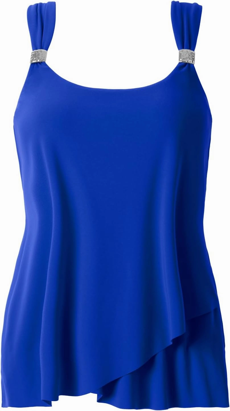 Miraclesuit Women's Swimwear Dazzle Scoop Neck Underwire Bra Tankini Bathing Suit Top