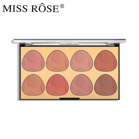 Miss Rose - 8 Colors Blush & Highlight Makeup Palette 19.2g 7004-016N