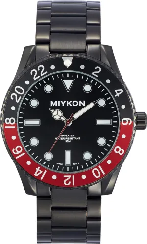 Miykon Dive Watches for Men | Casual Sports Analog Watch Men with Ion Polished Stainless Steel Bracelet | Luminous Hands, Scratch Resistant Glass, Japanese Quartz, 100ft Water Resistant