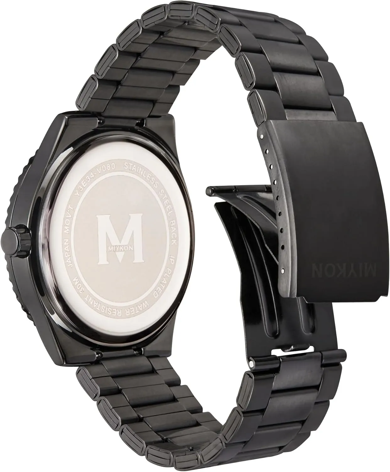 Miykon Dive Watches for Men | Casual Sports Analog Watch Men with Ion Polished Stainless Steel Bracelet | Luminous Hands, Scratch Resistant Glass, Japanese Quartz, 100ft Water Resistant