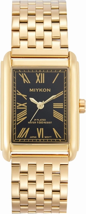 Miykon Vintage Watches for Men | Tank Square Mens Dress Watch with Ion Polished Solid Stainless Steel Bracelet | Scratch Resistant Glass, Japanese Quartz, 100ft Water Resistant