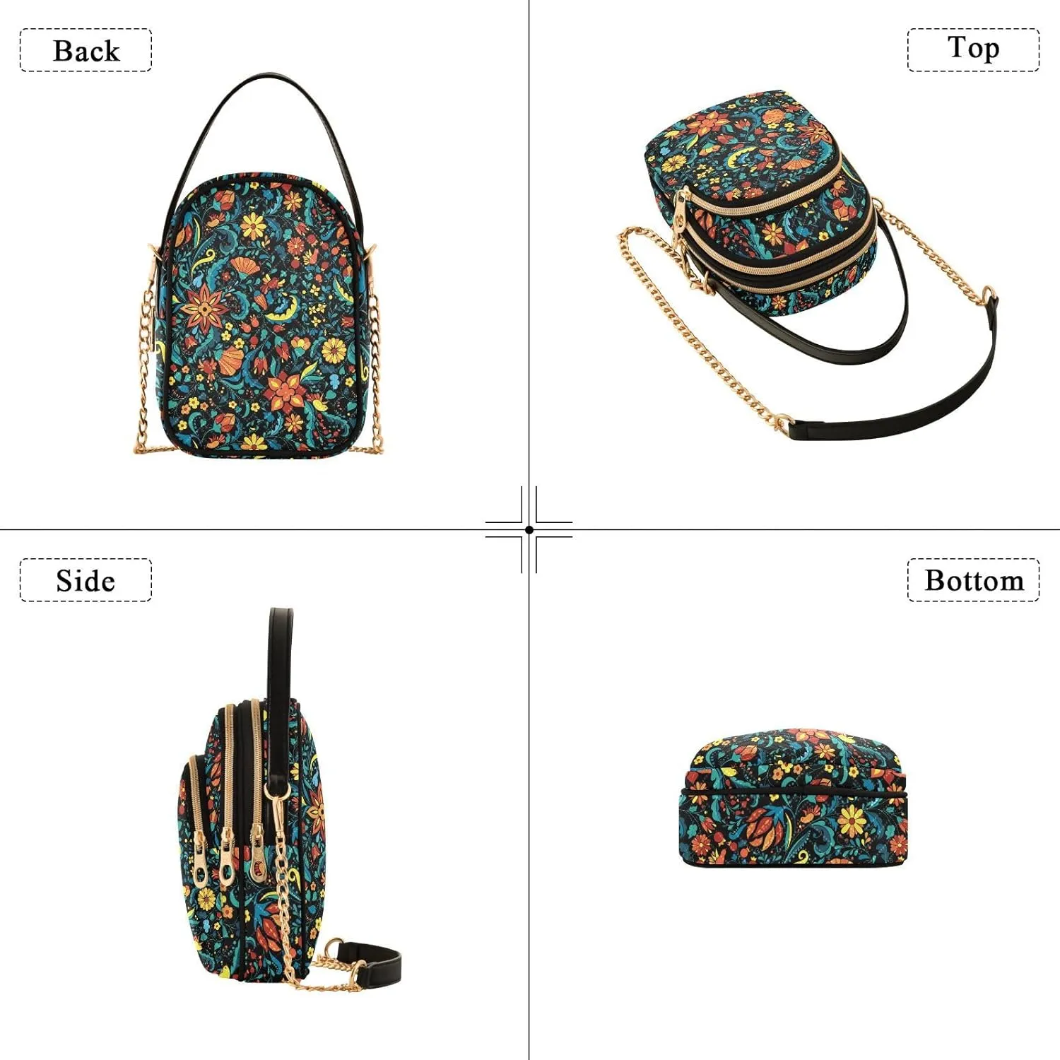 MNSRUU Quilted Crossbody Bags for Women Trendy, Women's Crossbody Handbags Pink Flower Travel Cell Phone Purses Bags