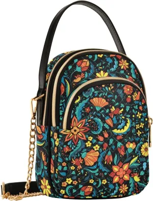 MNSRUU Quilted Crossbody Bags for Women Trendy, Women's Crossbody Handbags Pink Flower Travel Cell Phone Purses Bags