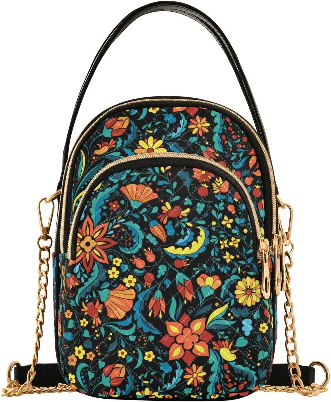 MNSRUU Quilted Crossbody Bags for Women Trendy, Women's Crossbody Handbags Pink Flower Travel Cell Phone Purses Bags