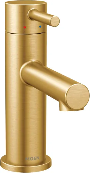 Moen 6190BG Align One Handle Modern Bathroom Faucet with Drain Assembly and Optional Deckplate, Brushed Gold