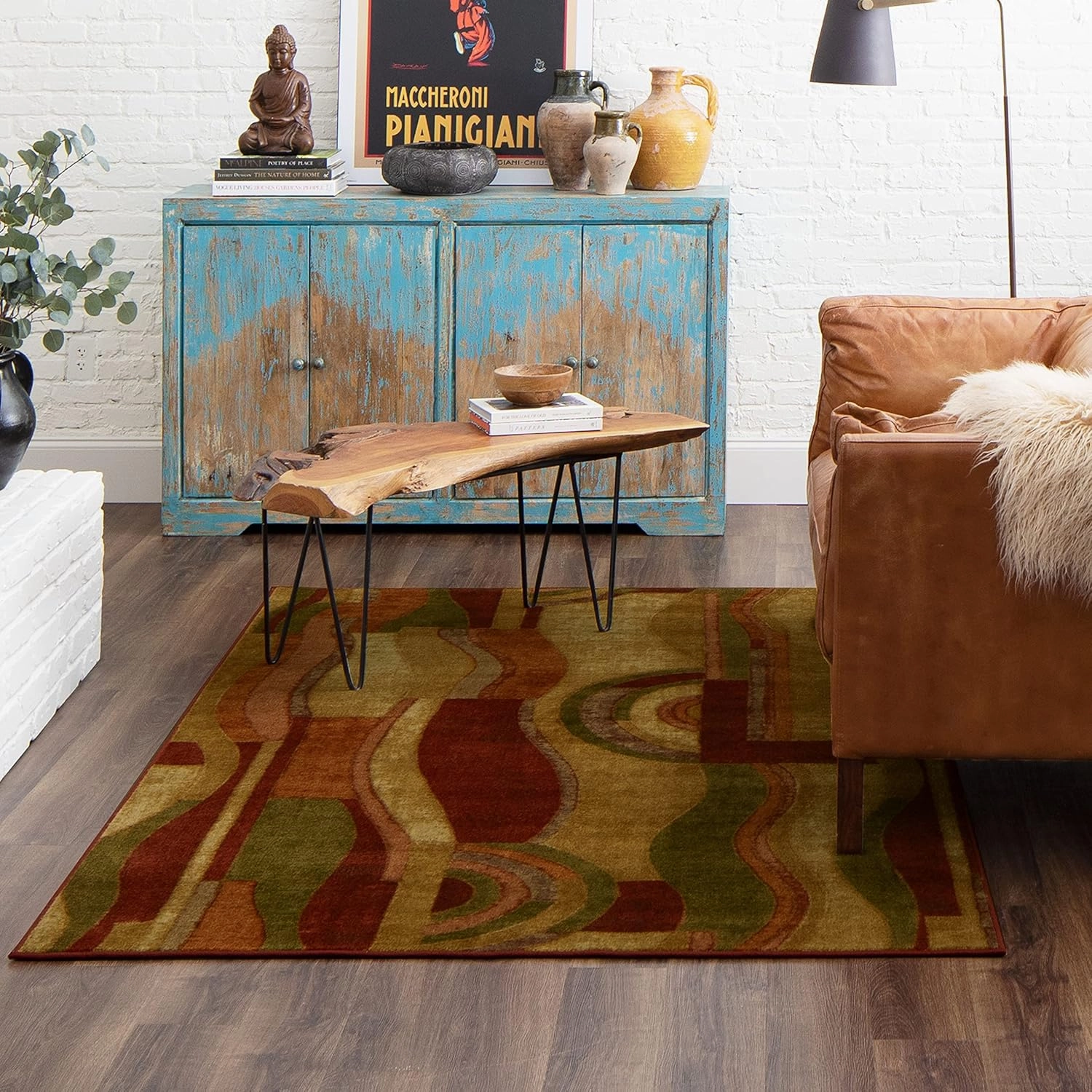 Mohawk Home New Wave Picasso Area rug, 6'x9', Wine