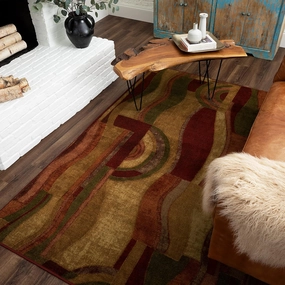 Mohawk Home New Wave Picasso Area rug, 6'x9', Wine