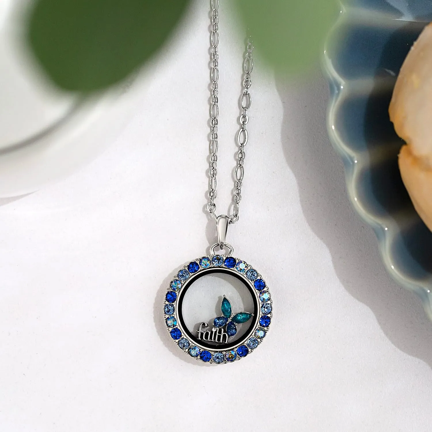 Mom, Forget-Me-Not & Faith Living Locket Sets