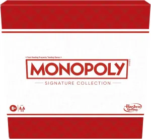 Monopoly Signature Collection Family Board Game for 2 to 6 Players, Premium Packaging and Components, in-Box Storage, Family Game for Ages 8 