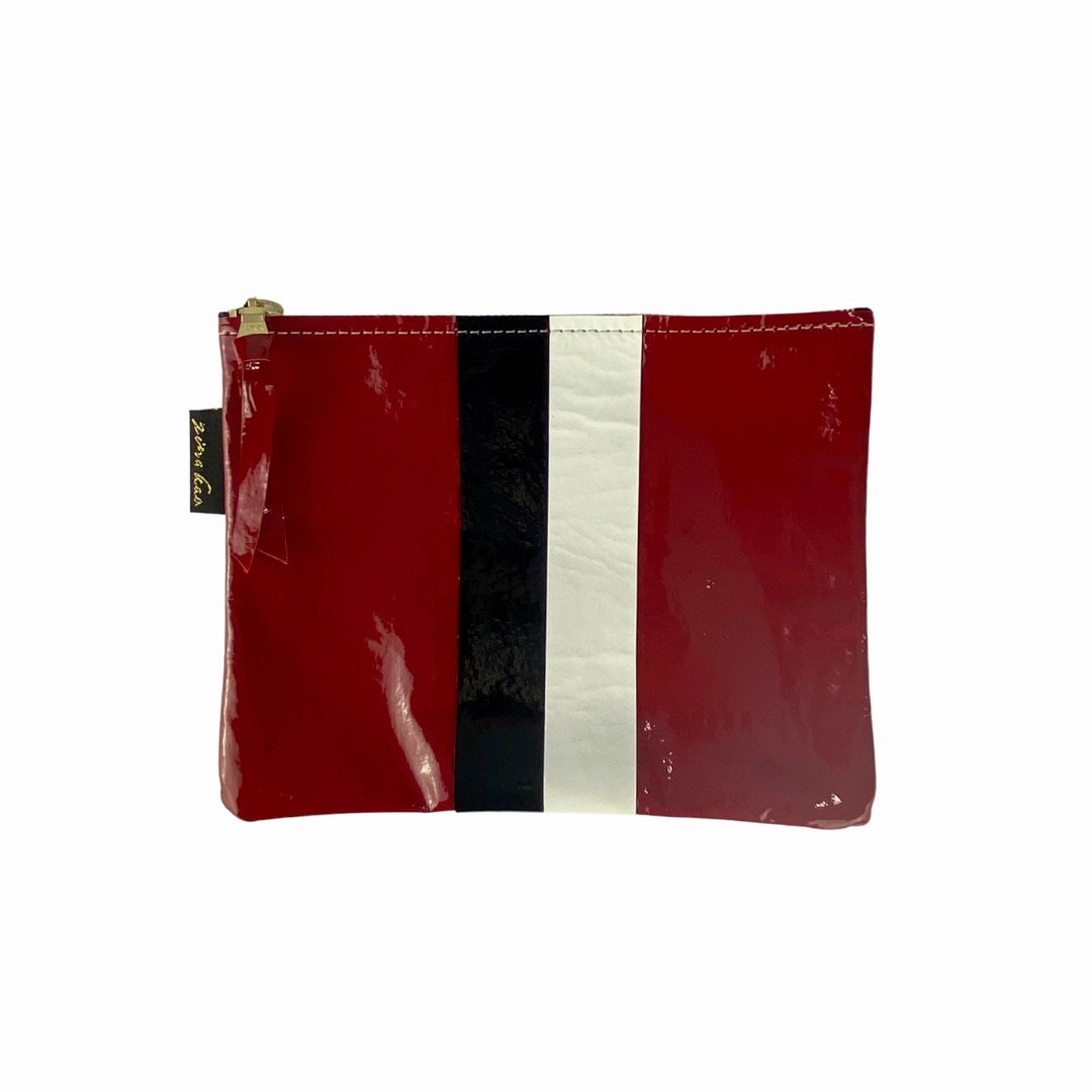 Monroe Striped Leather Pouch