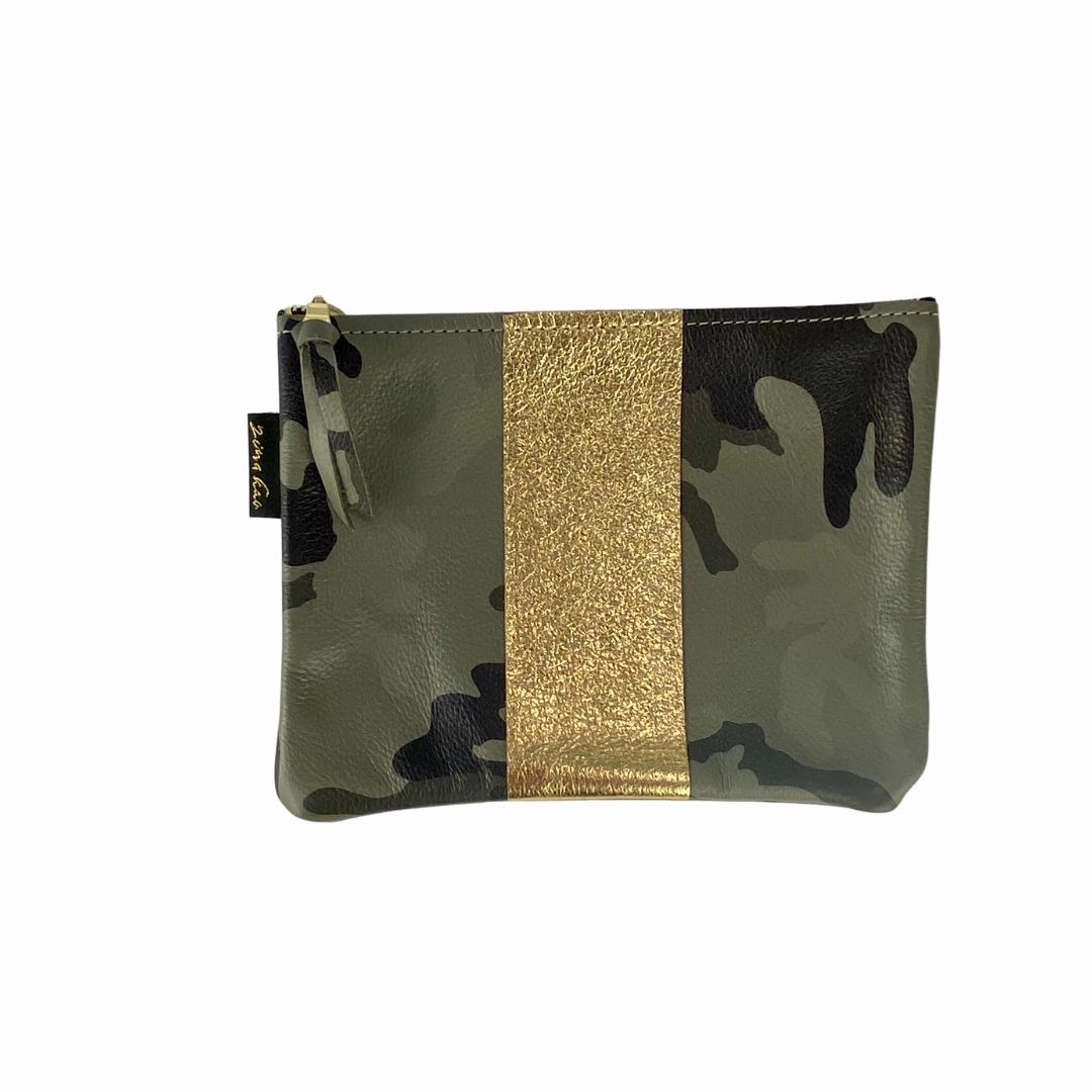 Monroe Striped Leather Pouch