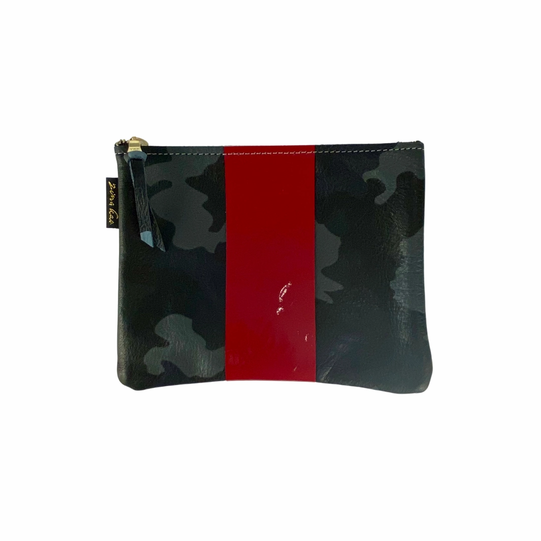 Monroe Striped Leather Pouch