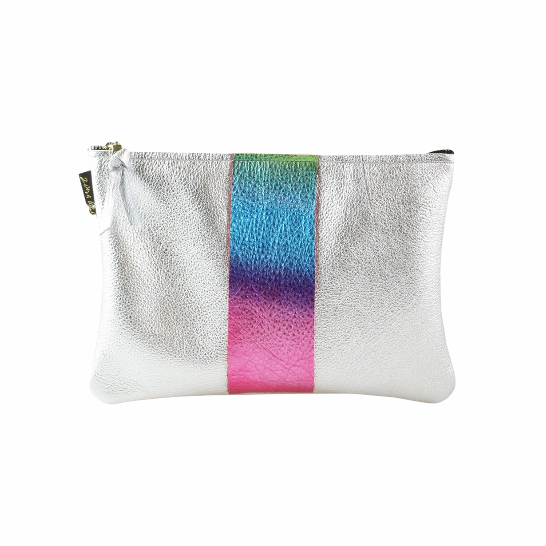 Monroe Striped Leather Pouch