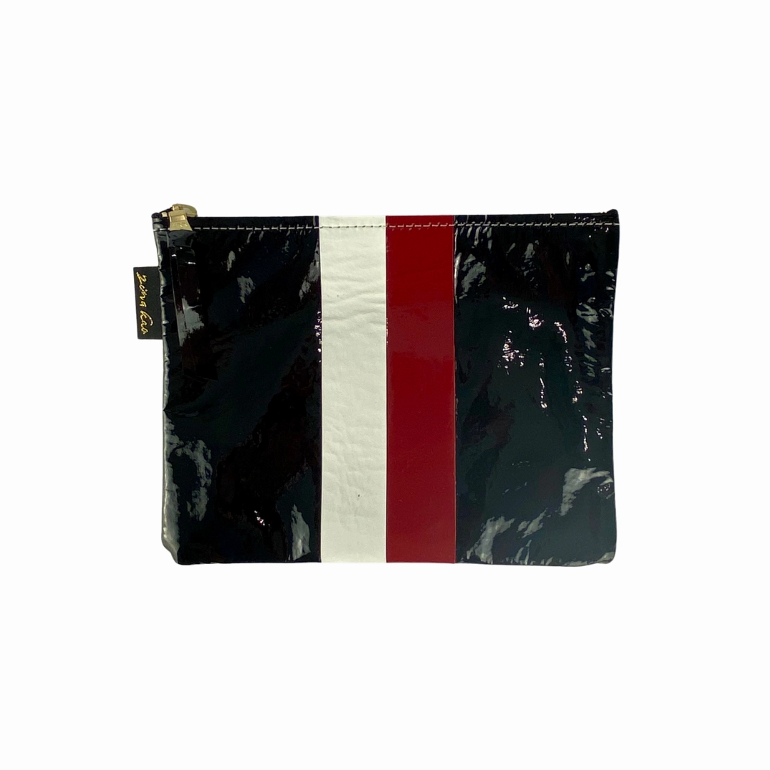 Monroe Striped Leather Pouch