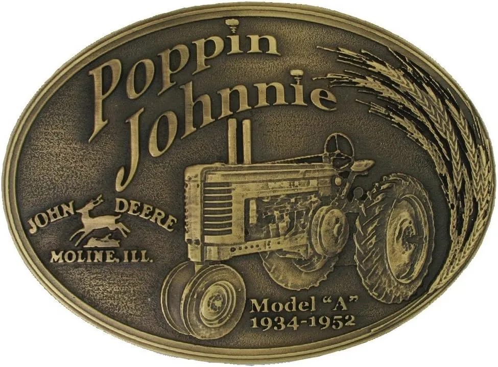 Montana Silversmiths Men's Model A Poppin Johnnie Heritage Attitude Belt Buckle Silver One Size