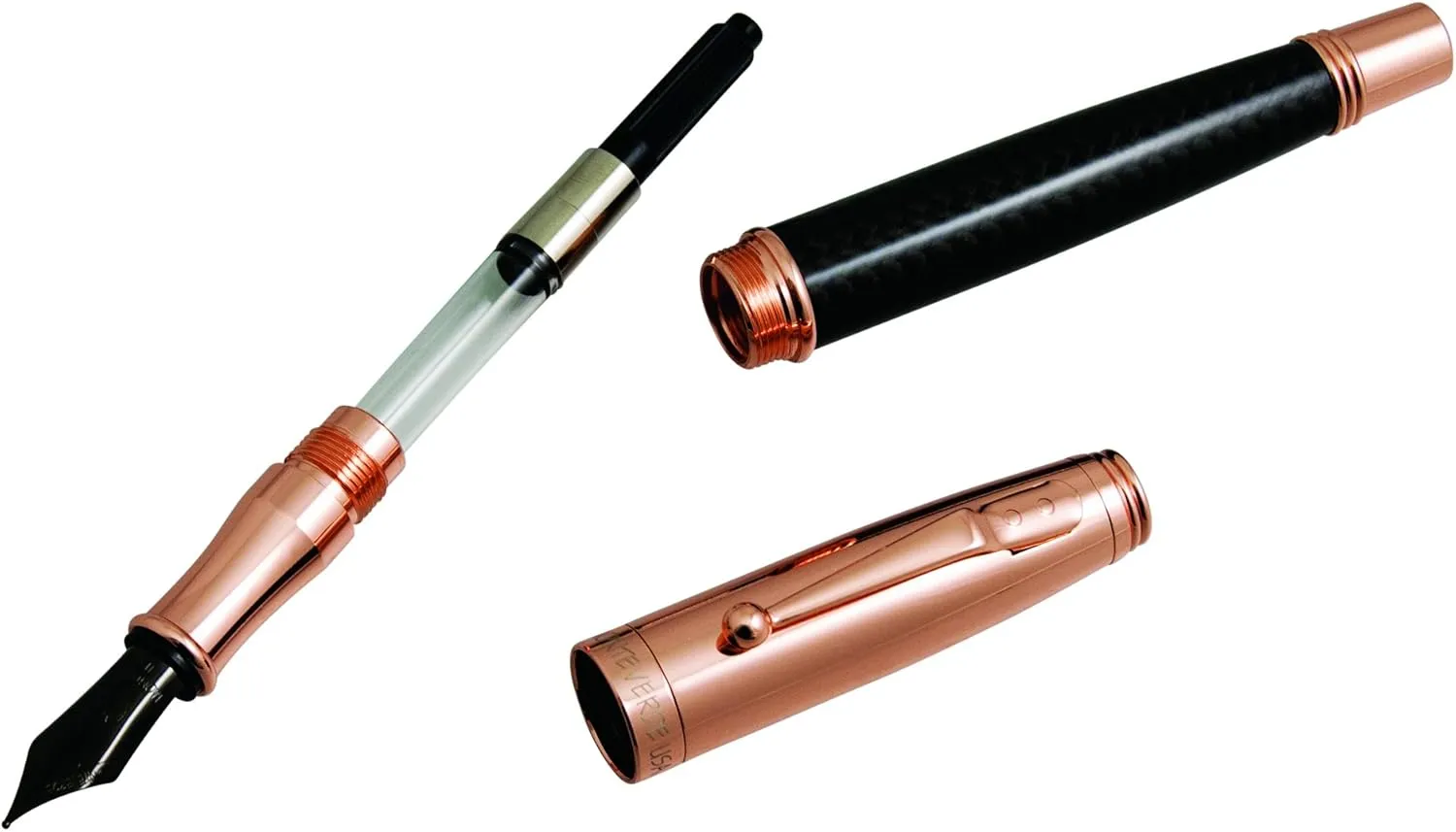 Monteverde Invincia Rose Gold Fountain Pen, Broad Nib (MV40062B)