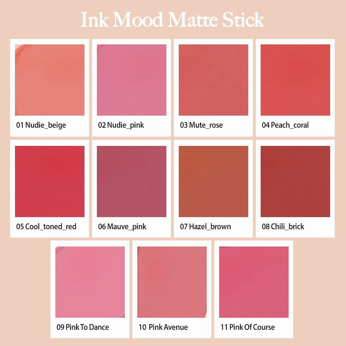 Mood Matte Lipstick 10 PINK AVENUE