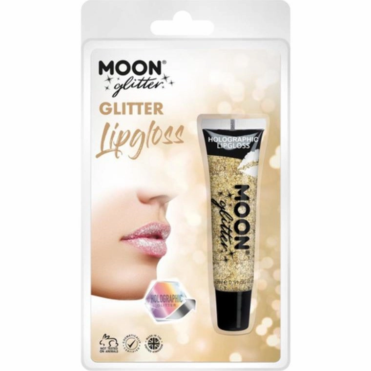Moon Glitter Holographic Glitter Lipgloss, Gold