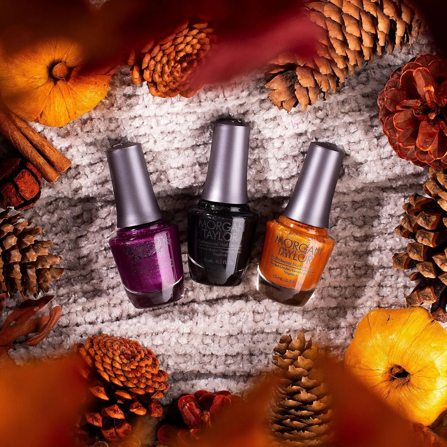 Morgan Taylor Fall Change Of Pace Collection Value Packs - Professional Lacquer, Vibrant, Chip-Resistant, Fast-Drying, Long-Lasting, High-Shine (Pack #2, 3 pcs)